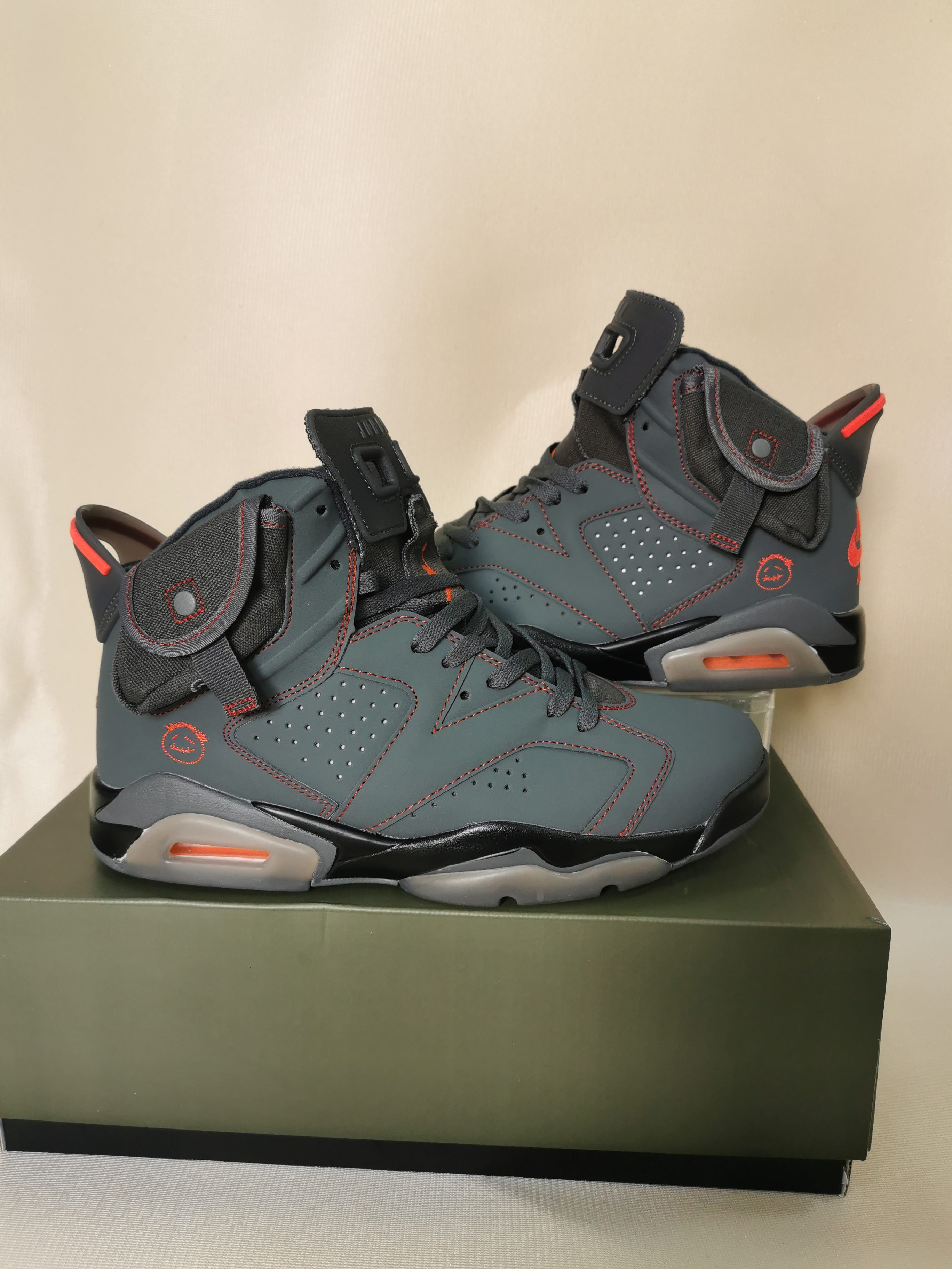 2021 Air Jordan 6 TS Carbon Grey Black Shoes